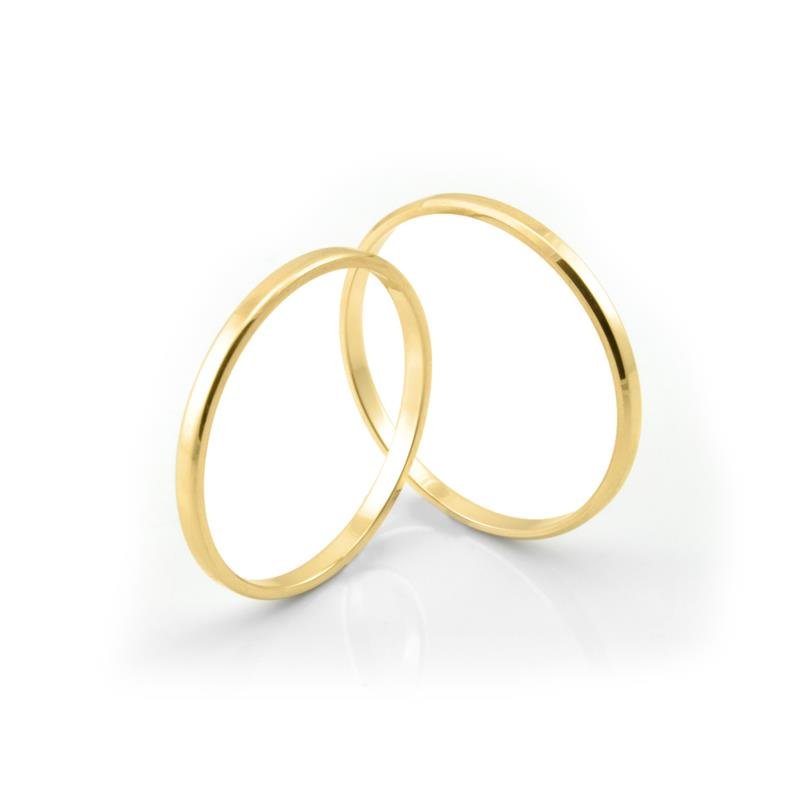 ALIANÇA DE OURO 18KL PESO 1,0 GRAMA E LARGURA 1,5MM TRADICIONAL