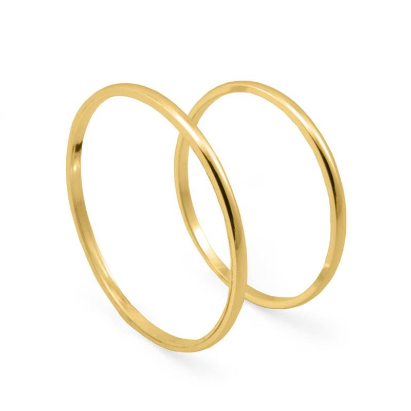 ALIANÇA DE OURO 18KL PESO 0,8 GRAMA E LARGURA 1,5MM TRADICIONAL