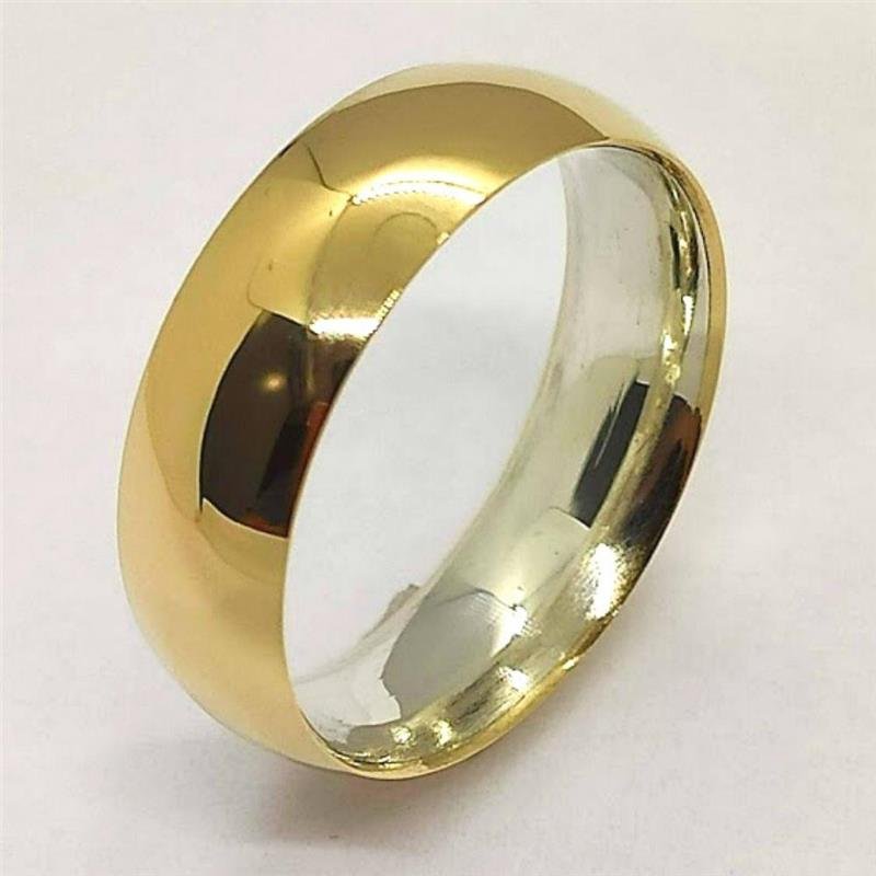 ALIANÇA DE OURO 18KL PESO 4,8 GRAMAS E LARGURA DE 4,0MM INTERNO RETO ABAULADA