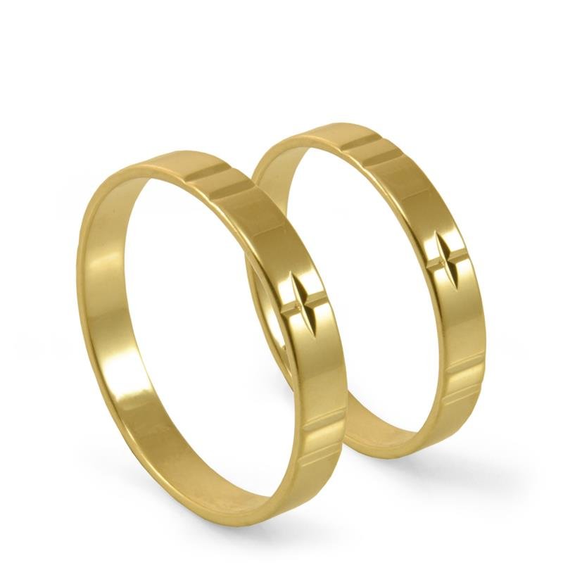 ALIANÇA DE OURO 18KL PESO 1,5 GRAMAS E LARGURA DE 3,0MM TRADICIONAL