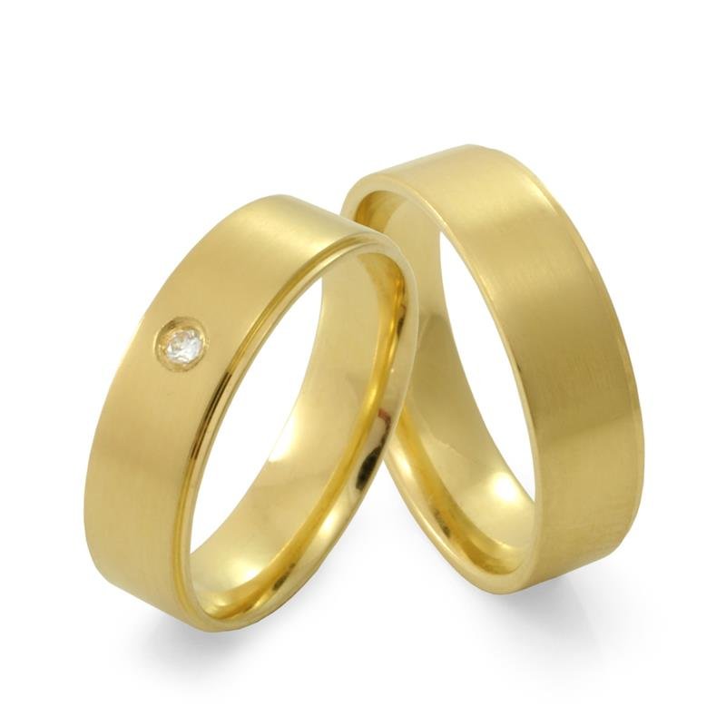 ALIANÇA DE OURO 18KL PESO 7,6 GRAMAS E LARGURA DE 6,0MM INTERNO RETO C/01 PEDRA ZIRCÔNIA