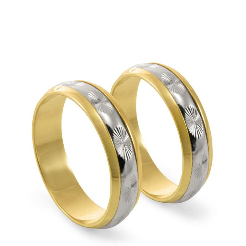 ALIANÇA DE OURO 18KL PESO 5,5 GRAMAS E LARGURA DE 5,5MM BODAS