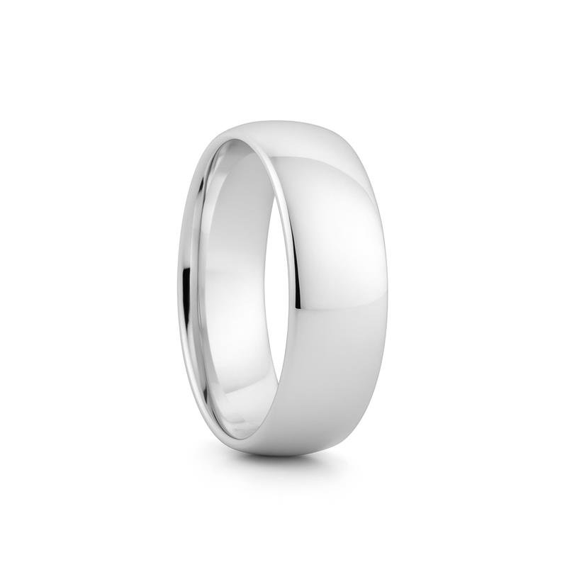 ALIANÇA DE PRATA 5,5MM ANATÔMICA ABAULADA