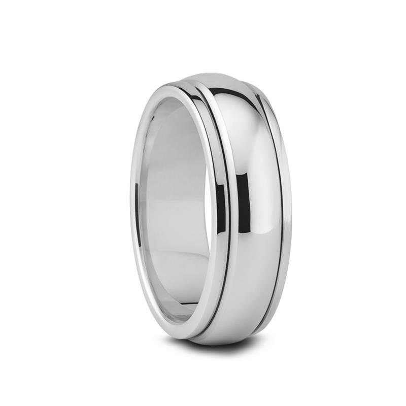 ALIANÇA DE PRATA 7,3MM SATURNO LISA