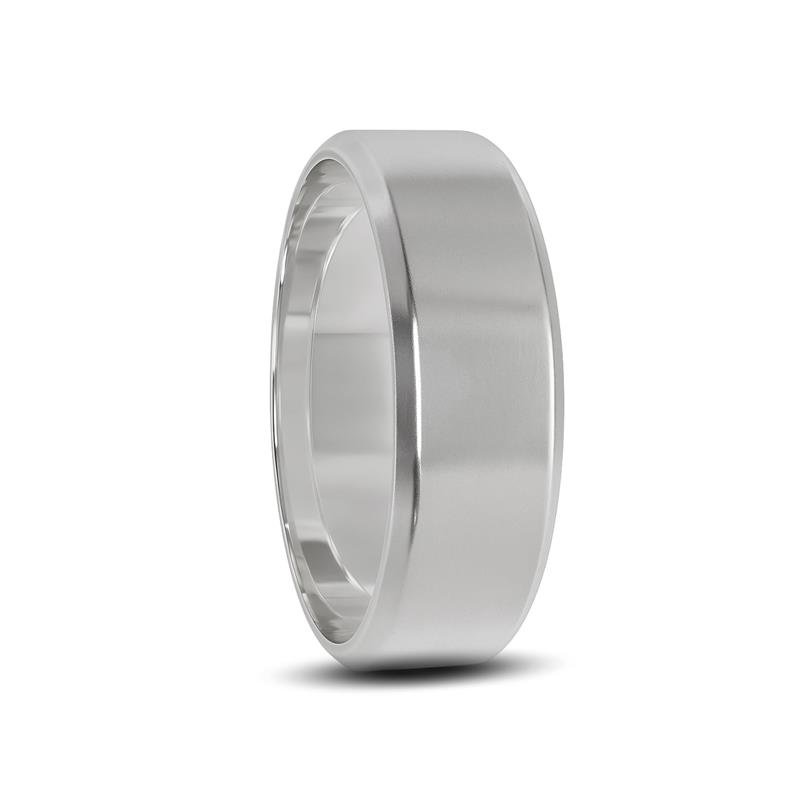 ALIANÇA DE PRATA 6,5MM INTERNO RETO CHANFRADA