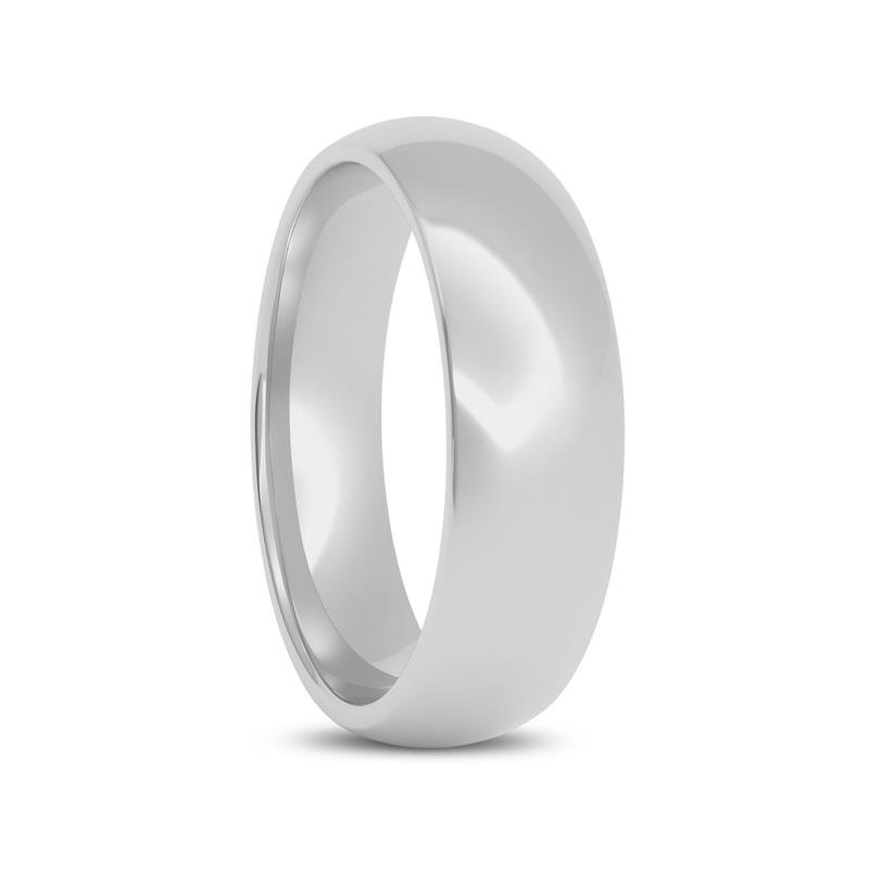 ALIANÇA DE PRATA 6,0MM ANATÔMICA ABAULADA