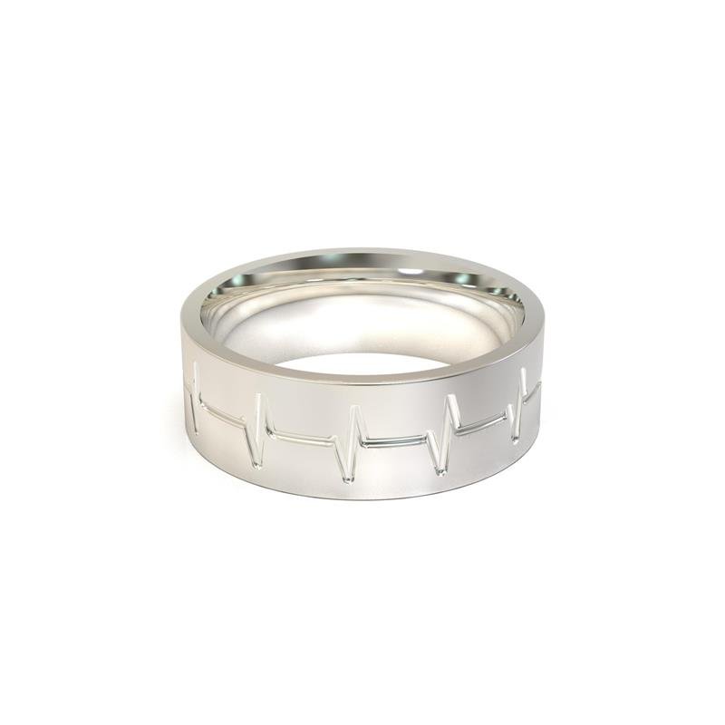 ALIANÇA DE PRATA 6,0MM QUADRADA C/BATIMENTO