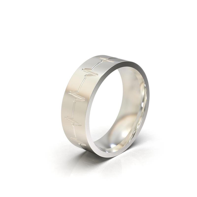 ALIANÇA DE PRATA 6,0MM QUADRADA C/BATIMENTO