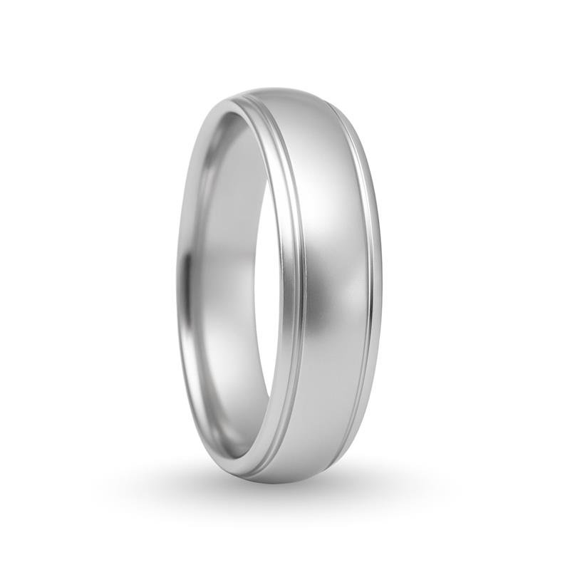 ALIANÇA DE PRATA 7,0MM ANATÔMICA ABAULADA C/02 FRISOS 0,50