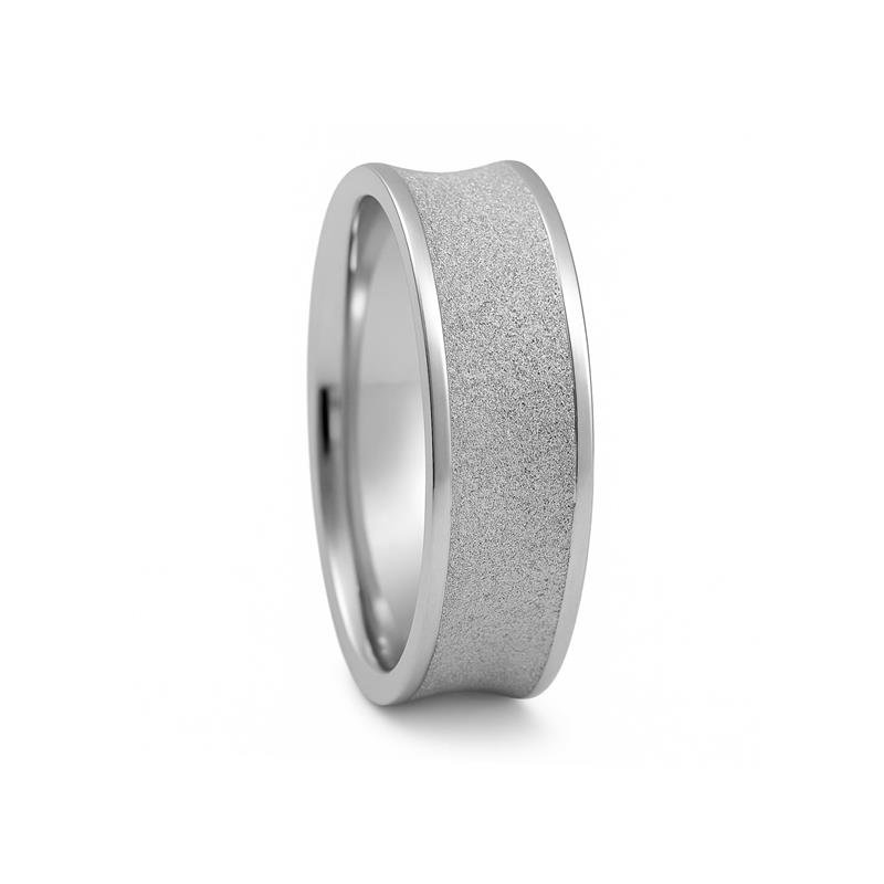 ALIANÇA DE PRATA 7,0MM ANATÔMICA CONCAVA DIAMANTADA C/LATERAL CHANFRADA