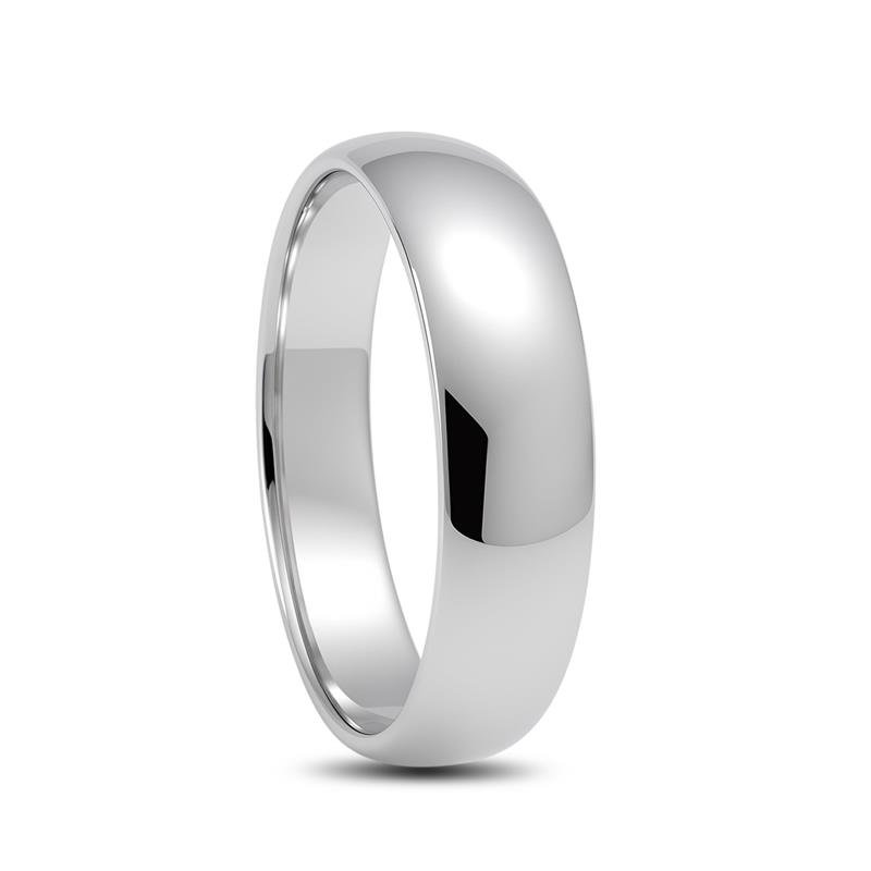 ALIANÇA DE PRATA 6,0MM ANATÔMICA ABAULADA