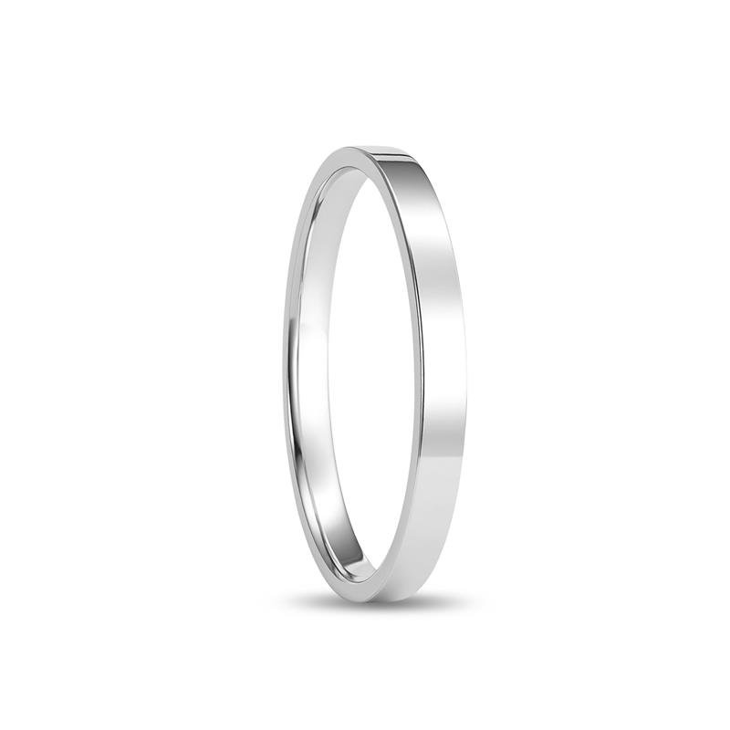 ALIANÇA DE PRATA 2,0MM ANATÔMICA QUADRADA