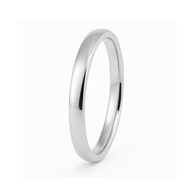 ALIANÇA DE PRATA 2,0MM ANATÔMICA ABAULADA
