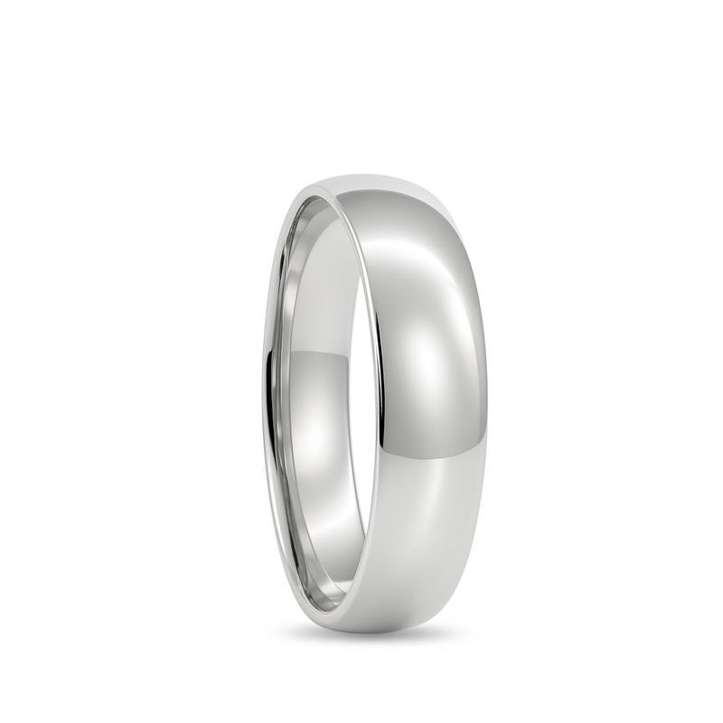 ALIANÇA DE PRATA 6,0MM SEMI-ANATÔMICA ABAULADA