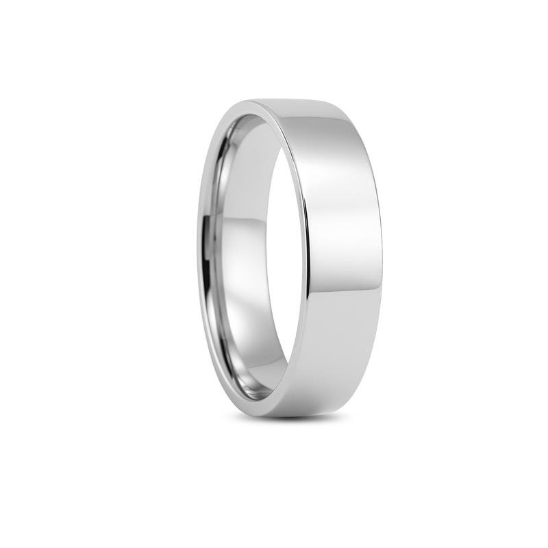 ALIANÇA DE PRATA 6,0MM SEMI-ANATÔMICA QUADRADA