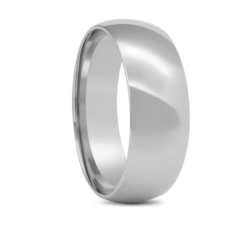 ALIANÇA DE PRATA 8,0MM SEMI-ANATÔMICA ABAULADA