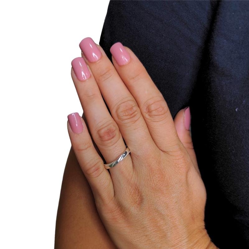 ALIANÇA DE PRATA 3,0MM ABAULADA INTERNO RETO