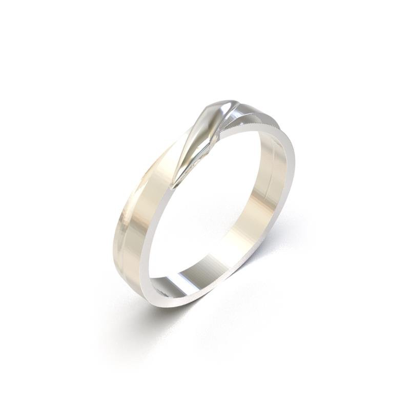 ALIANÇA DE PRATA 3,0MM ABAULADA INTERNO RETO