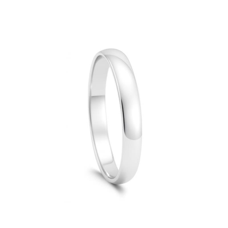 ALIANÇA DE PRATA 3,0MM ABAULADA SEMI-ANATÔMICA