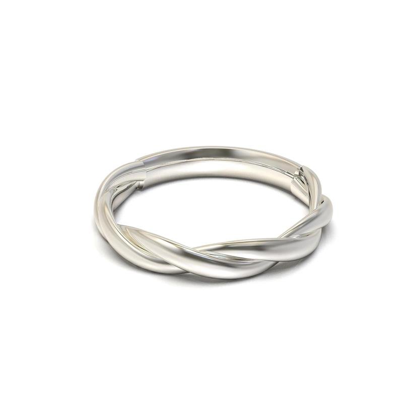 ALIANÇA DE PRATA 3,0MM TORCIDA LISA