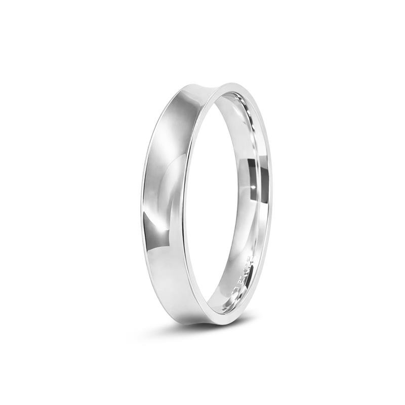 ALIANÇA DE PRATA 925 A 950 3,0 MM CONCAVA ESPELHADA