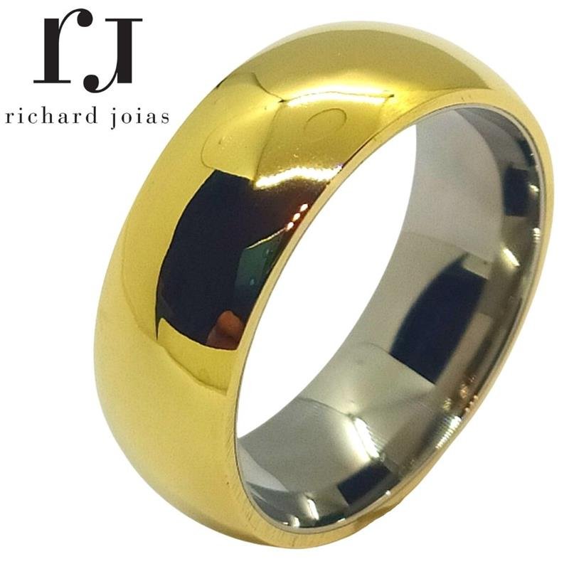 ALIANÇA DE MOEDA C/FORRO DE AÇO 7,0MM ANATÔMICA ABAULADA