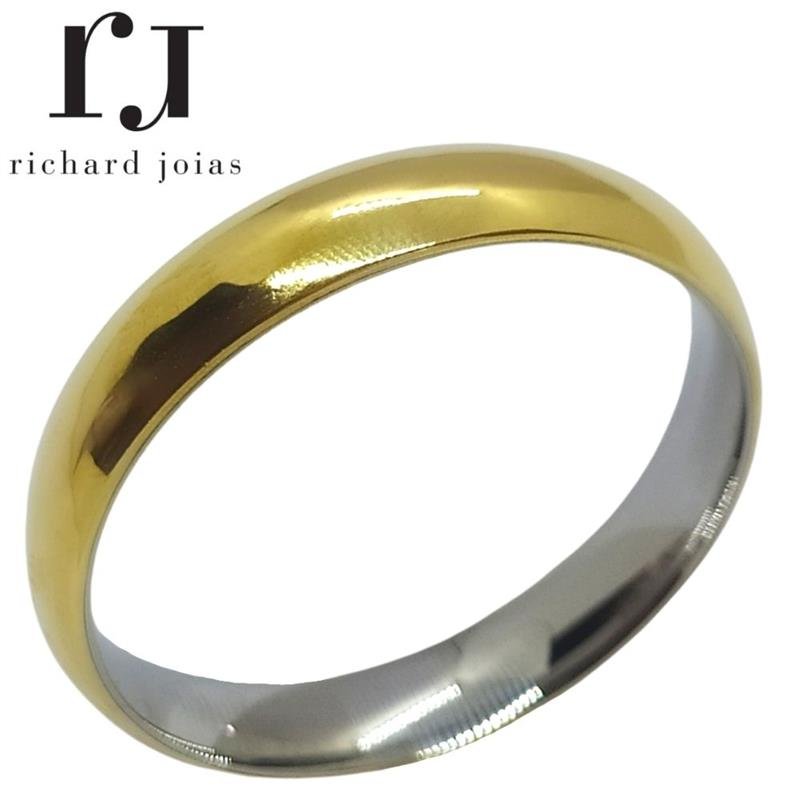 ALIANÇA DE MOEDA C/FORRO DE AÇO 5,0MM ANATÔMICA ABAULADA