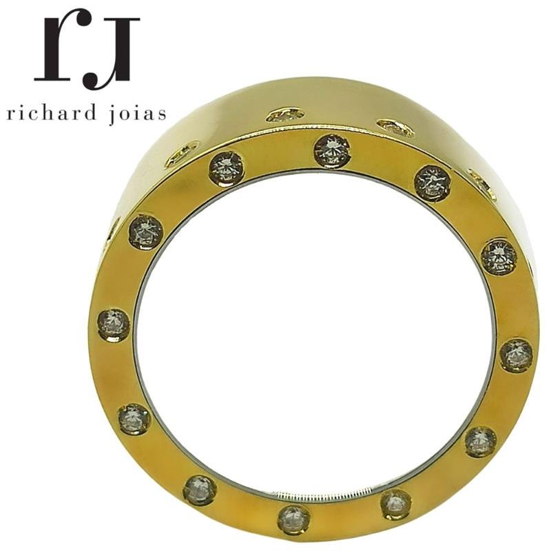 ALIANÇA DE MOEDA C/FORRO DE AÇO 10MM ANATÔMICA QUADRADA C/25 PEDRAS E 3,0MM DE ALTURA