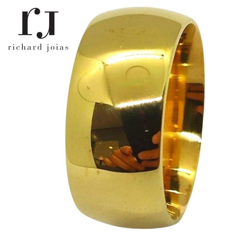 ALIANÇA DE MOEDA 10MM ANATÔMICA ABAULADA