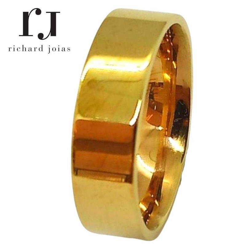 ALIANÇA DE MOEDA 6,0MM ANATÔMICA QUADRADA