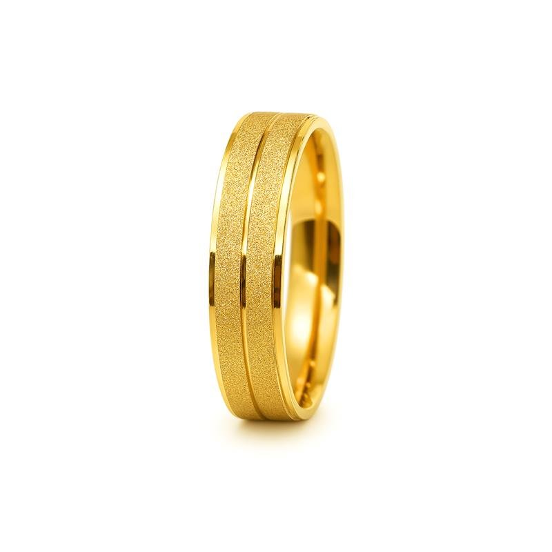 ALIANÇA DE MOEDA 5,0MM QUADRADA DIAMANTADA C/FRISO
