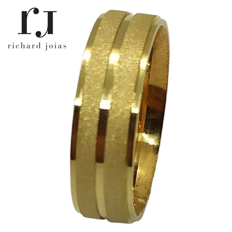 ALIANÇA DE MOEDA 7,0MM DIAMANTADA C/FRISO