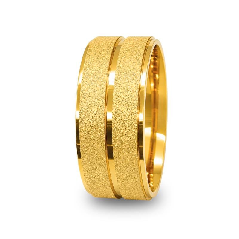 ALIANÇA DE MOEDA 10MM QUADRADA DIAMANTADA C/ FRISO