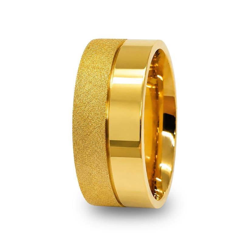 ALIANÇA DE MOEDA 10MM QUADRADA DIAMANTADA C/ 01 FRISO