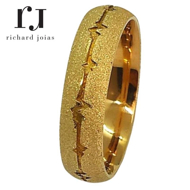 ALIANÇA DE MOEDA 6,0MM ANATÔMICA ABAULADA DIAMANTADA C/ BATIMENTOS