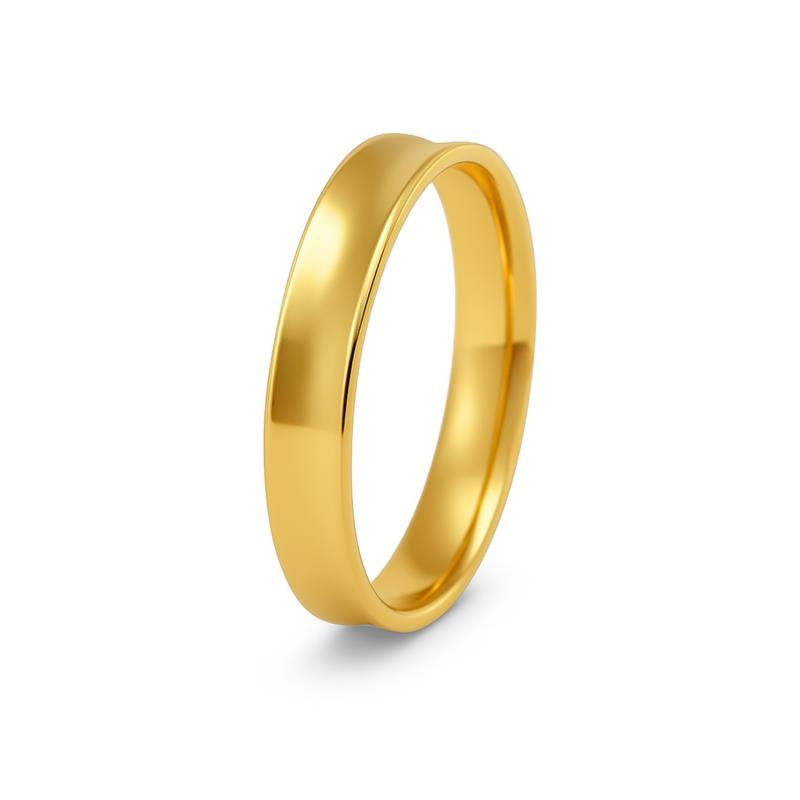 ALIANÇA DE MOEDA 4,3MM ANATÔMICA CONCAVA