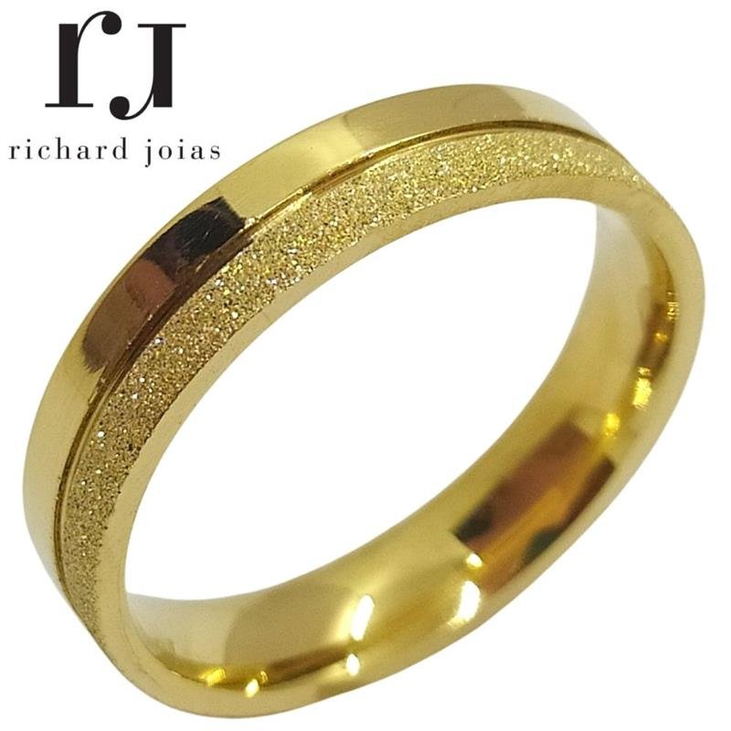 ALIANÇA DE MOEDA 4,0MM QUADRADA DIAMANTADA C/01 FRISO 0,50