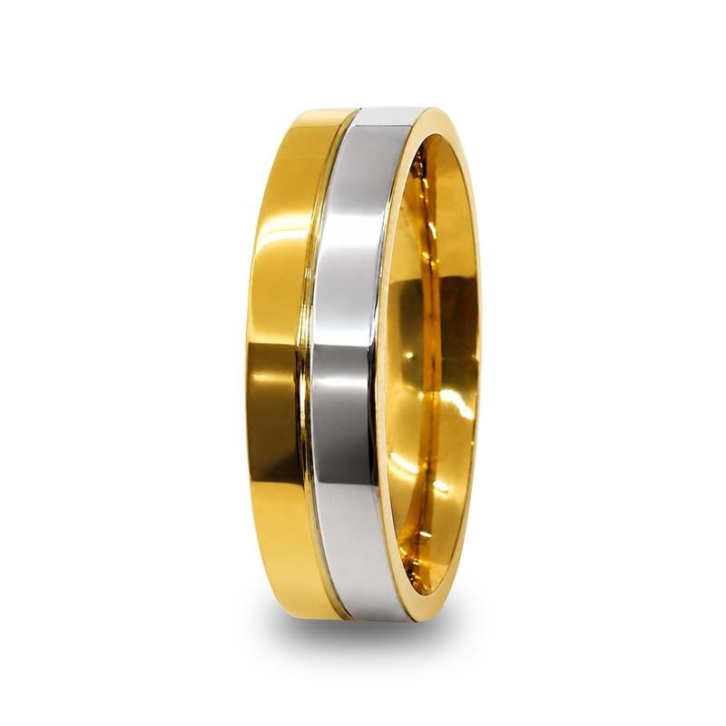 ALIANÇA DE MOEDA 5,0MM QUADRADA C/ METADE CHAPA DE PRATA