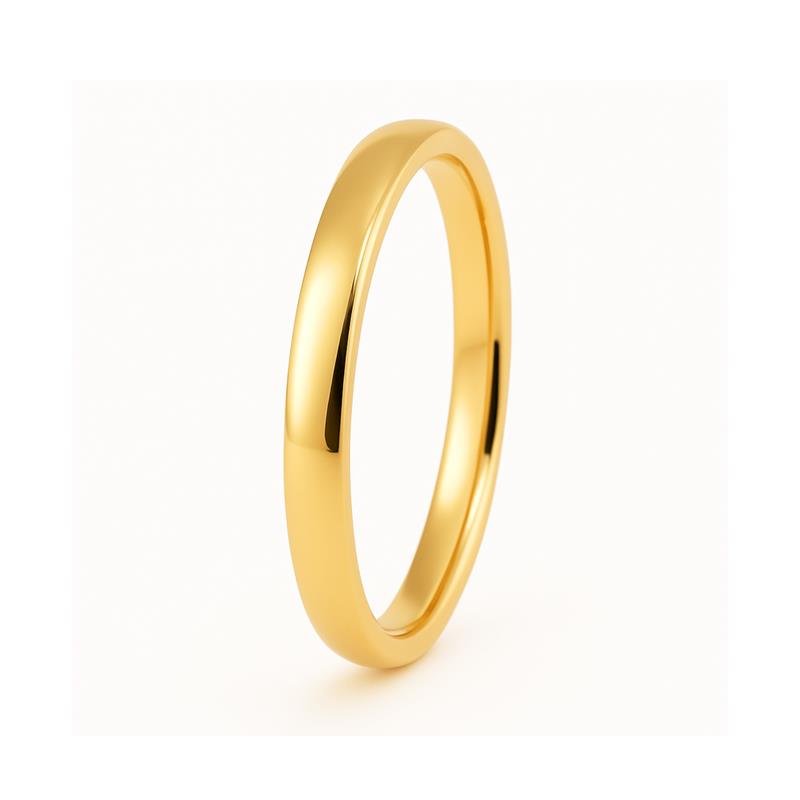 ALIANÇA DE MOEDA 2,0MM ANATÔMICA ABAULADA