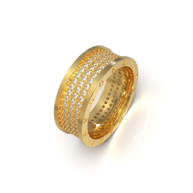 ALIANÇA DE MOEDA 9,0MM ANATÔMICA QUADRADA BVL C/ ESCRITA NAS LATERIAS E 132 PEDRAS