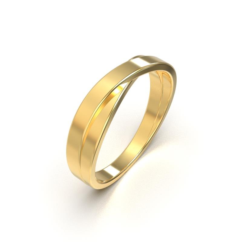 ALIANÇA DE MOEDA 3,0MM INTERNO RETO QUADRADA TRANÇADA