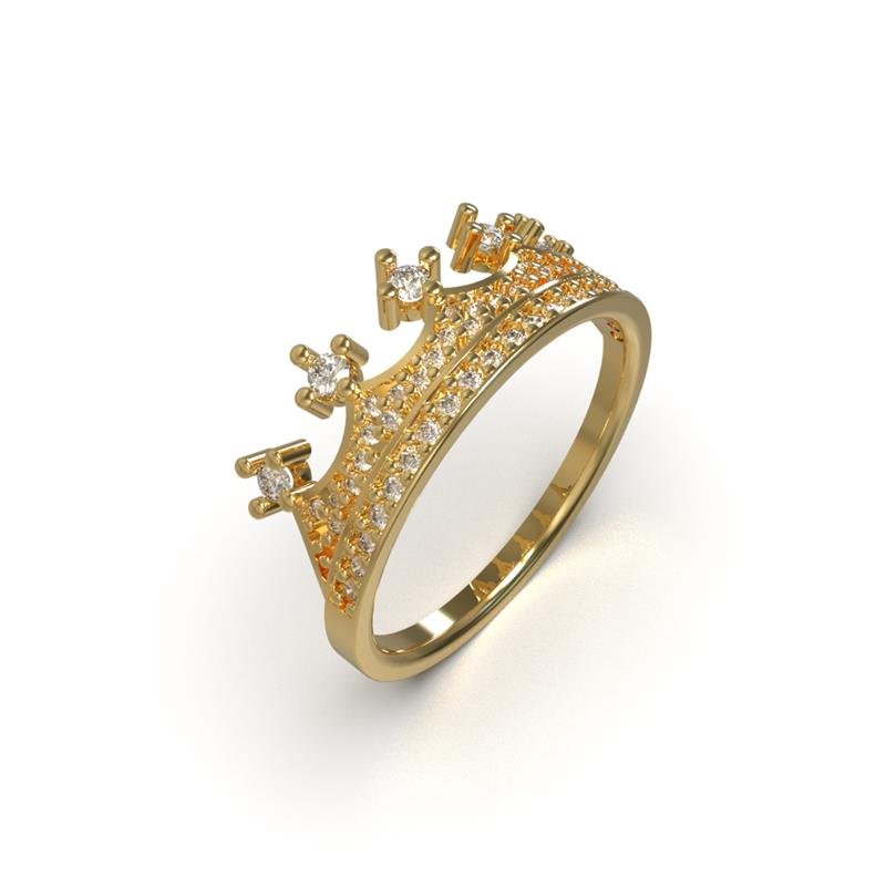 ALIANÇA DE MOEDA 2,0MM COROA CRAVEJADA