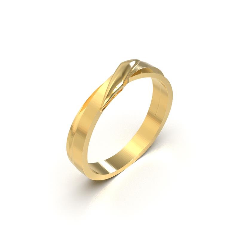 ALIANÇA DE MOEDA 3,0MM ABAULADA INTERNO RETO