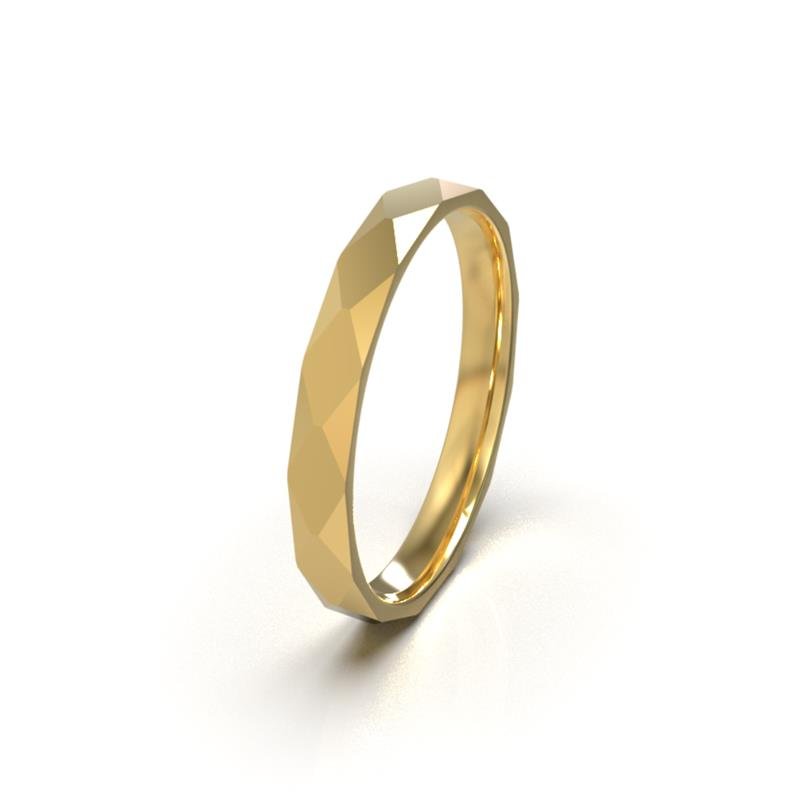 ALIANÇA DE MOEDA 3,0MM ABAULADA SEMI ANATÔMICA TRIANGULAR