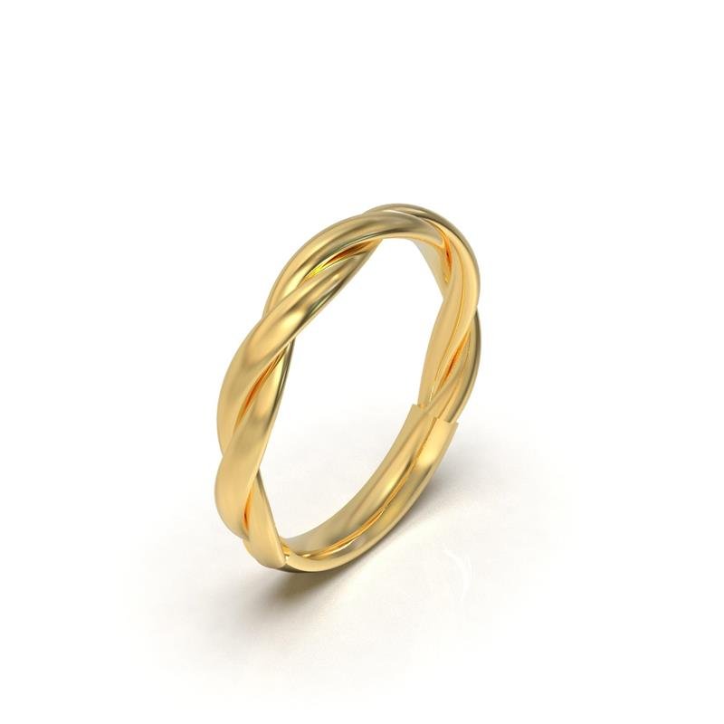 ALIANÇA DE MOEDA 3,0MM TORCIDA LISA