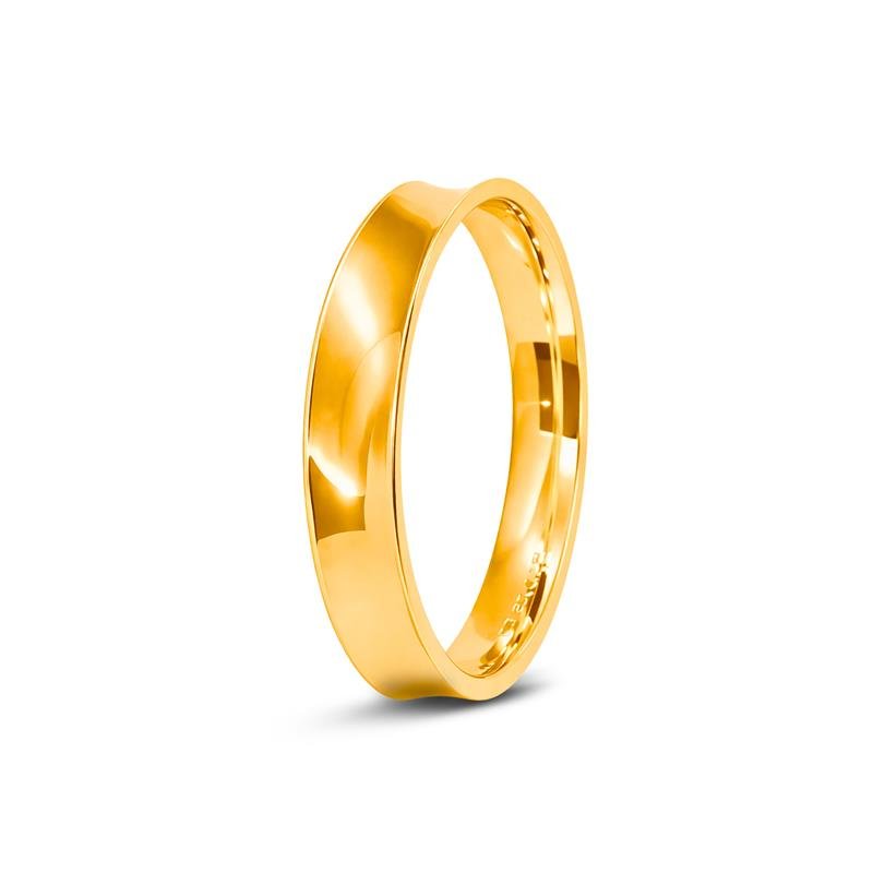 ALIANÇA DE MOEDA 3,0 MM CONCAVA ESPELHADA