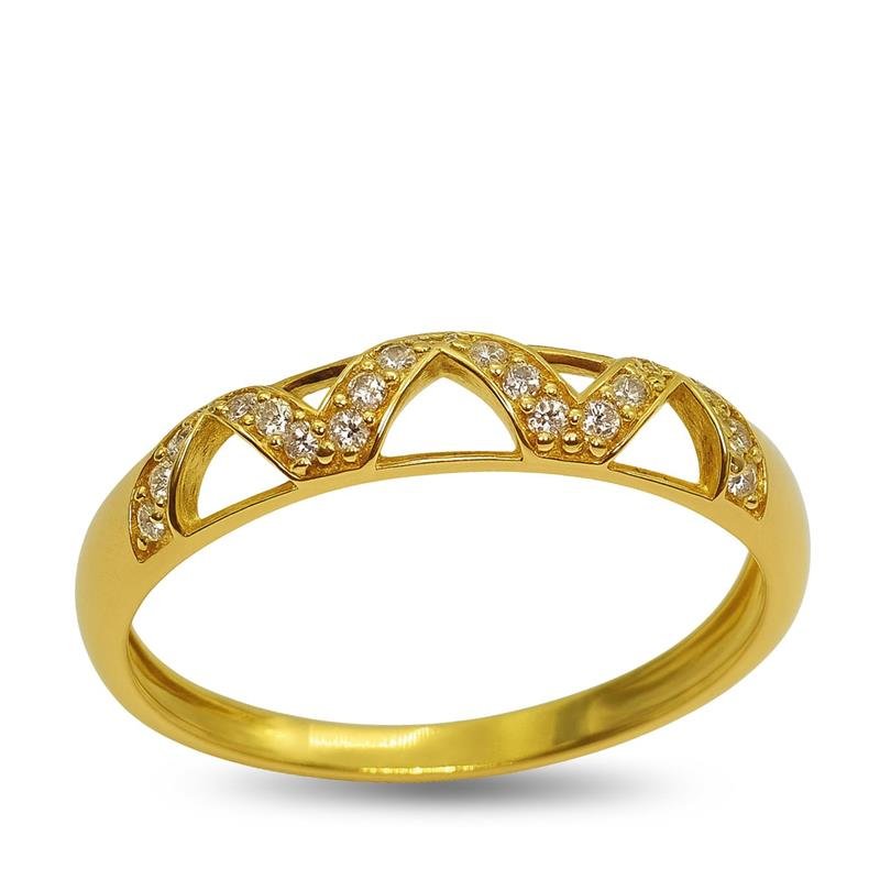 ANEL DE OURO 18KL APARADOR DE ALIANÇAS ZIG ZAG PESO MÉDIO 2,4 GR