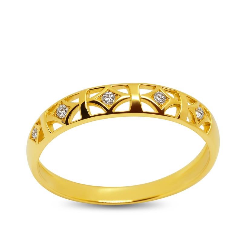 ANEL DE OURO 18KL APARADOR DE ALAINÇA PESO MÉDIO 1,9 GR