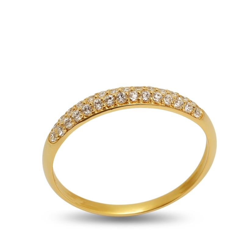 ANEL DE OURO 18KL APARADOR DE ALIANÇAS C/ PEDRAS PESO MÉDIO 1,6 GR