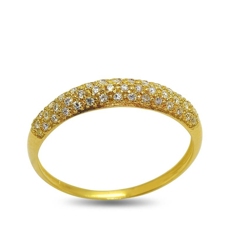 ANEL DE OURO 18KL APARADOR DE ALIANÇAS C/ PEDRAS PESO MÉDIO 2,1 GR